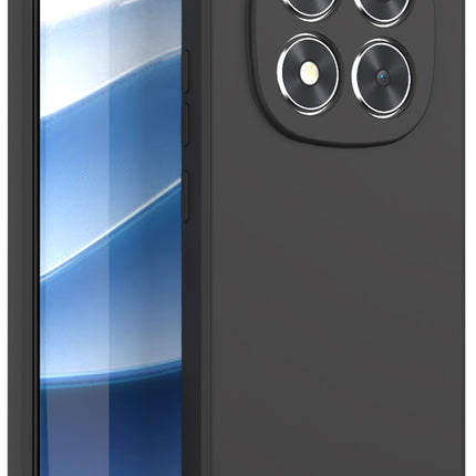 Kapa Matte Protective Lens Flexible Back Cover for Redmi Note 14 Pro (5G) | Slim Silicone with Soft Lining Shockproof Full Body Bumper Case (Black)