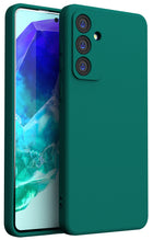 Kapa Matte Protective Lens Flexible Back Cover for Samsung Galaxy M55 / F55 | Slim Silicone with Soft Lining Shockproof Full Body Bumper Case (Green)