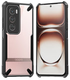 Kapa Bull Clear Back Cover for Oppo Reno 12 (5G) | [Military Grade Protection] Shock Proof Slim Hybrid Bumper Case (Black)
