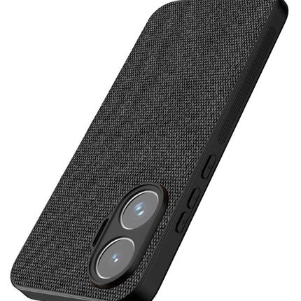 Kapa Soft Full Fabric Protective Back Case Cover for Poco F7 5G | Shockproof Slim Hard Anti Slip Back Case (Black) - Mobizang