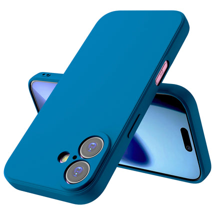 Kapa Matte Protective Lens Flexible Back Cover for Apple iPhone 17 | Slim Silicone with Soft Lining Shockproof Full Body Bumper Case (Blue)