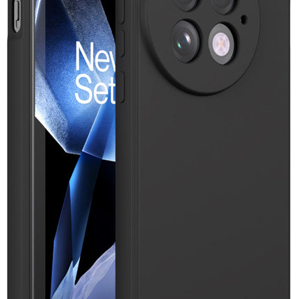 Kapa Matte Protective Lens Flexible Back Cover for OnePlus 13 | Slim Silicone with Soft Lining Shockproof Full Body Bumper Case (Black) - Mobizang