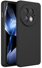 Kapa Matte Protective Lens Flexible Back Cover for OnePlus 13 | Slim Silicone with Soft Lining Shockproof Full Body Bumper Case (Black) - Mobizang