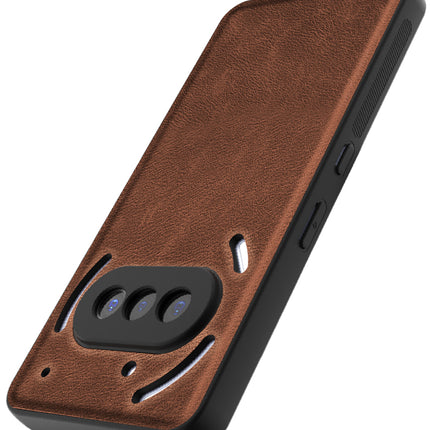 Kapa Tux Leather Back Cover for Nothing Phone 3A 5G | Slim Shockproof Camera Protection Bumper Case (Brown)