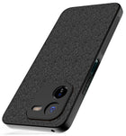 Kapa Soft Full Fabric Protective Back Case Cover for IQOO Z9X | Shockproof Slim Hard Anti Slip Back Case (Black)
