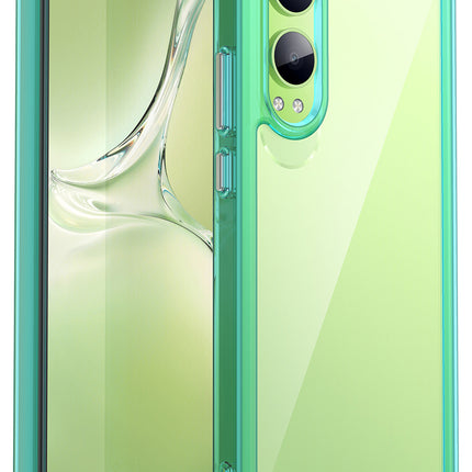 Kapa Unicorn Acrylic Clear Back Cover For OnePlus Nord CE 4 Lite | Slim Shockproof [Military Grade Protection] Hybrid Bumper Case (Blue Sides)