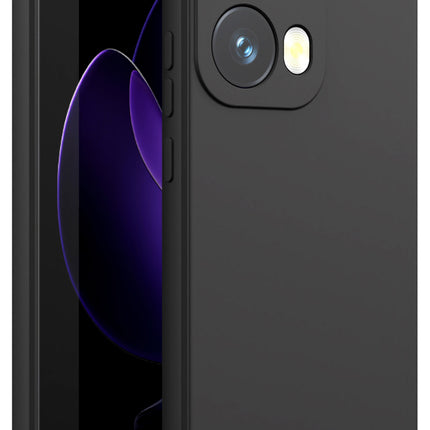 Kapa Matte Protective Lens Flexible Back Cover for Oppo Reno 13 Pro | Slim Silicone with Soft Lining Shockproof Full Body Bumper Case (Black)
