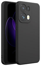 Kapa Matte Protective Lens Flexible Back Cover for Oppo Reno 13 Pro | Slim Silicone with Soft Lining Shockproof Full Body Bumper Case (Black)