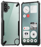 Kapa Bull Clear Back Cover for Nothing CMF Phone 1 | [Military Grade Protection] Shock Proof Slim Hybrid Bumper Case (Black)