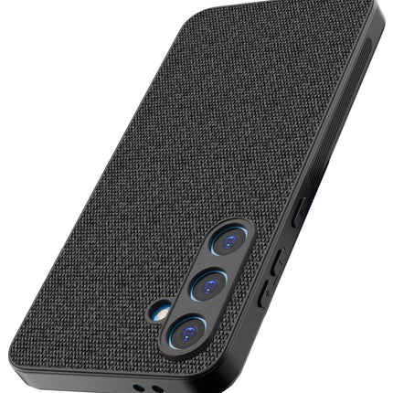 Kapa Soft Full Fabric Protective Back Case Cover for Samsung Galaxy S24 FE | Shockproof Slim Hard Anti Slip Back Case (Black)
