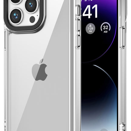 Kapa Warrior Acrylic Clear Back Cover For Apple iPhone 16 Pro | Slim Shockproof [Military Grade Protection] Hybrid Bumper Case (Clear Sides)