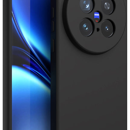 Kapa Matte Protective Lens Flexible Back Cover for Vivo X200 Pro (5G) | Slim Silicone with Soft Lining Shockproof Full Body Bumper Case (Black)