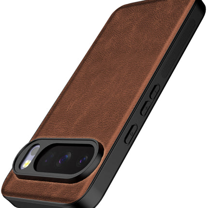 Kapa Tux Leather Back Cover for Google Pixel 10 PRO | Slim Shockproof Camera Protection Bumper Case (Brown)