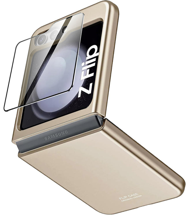 Kapa Ultra Thin Back Case for Samsung Galaxy Flip6 / Z Flip 6 | with [Inbuilt Glass] Full Body Protection Hard Back Cover (Titanium)