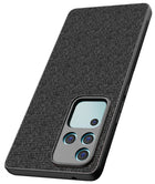 Kapa Soft Full Fabric Protective Back Case Cover for Vivo V30 Pro (5G) | Shockproof Slim Hard Anti Slip Back Case (Black)