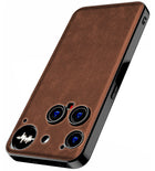 Kapa Tux Leather Back Cover for Nothing Phone 3 5G | Slim Shockproof Camera Protection Bumper Case (Brown)