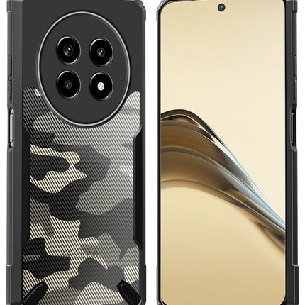 Kapa Bull Camouflage Back Cover for Realme 13 PRO / 13 PRO PLUS | [Military Grade Protection] Shock Proof Slim Hybrid Bumper Case (Black)