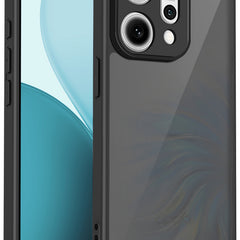 Kapa Smoked Hawkeye Matte Slim Tough Back Cover for Oppo Reno 14 Pro 5G | Camera Lens Protector Anti Yellow Shockproof Matte Hybrid Case Cover (Smoked Black) - Mobizang