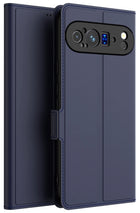 Kapa Noble Slim Magnetic Leather Flip Case Cover for Google Pixel 9 Pro | Card Holder Stand Flip Wallet Case (Blue)