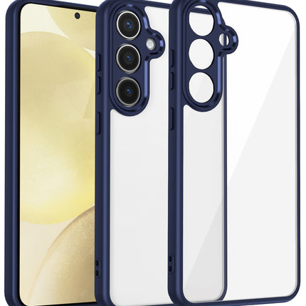 Kapa Hawkeye Clear Back Cover for Samsung Galaxy A56 | Camera Lens Protector Shockproof Slim Clear Case Cover (Blue Sides)