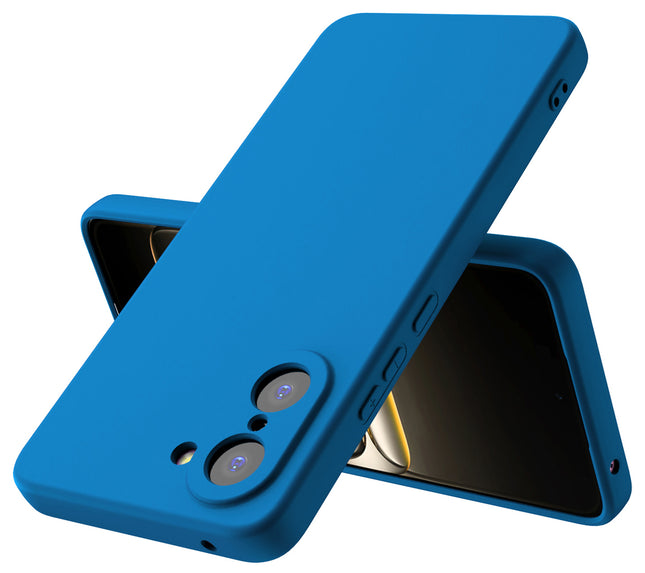 Kapa Matte Protective Lens Flexible Back Cover for OnePlus Nord CE 5 | Slim Silicone with Soft Lining Shockproof Full Body Bumper Case (Blue)