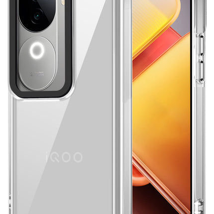 Kapa Warrior Acrylic Clear Back Cover For Vivo V40E / iQOO Z9S | Slim Shockproof [Military Grade Protection] Hybrid Bumper Case (Clear Sides)