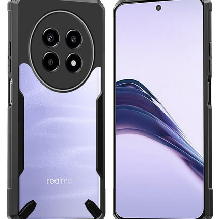 Kapa Bull Clear Back Cover for Realme 13 PRO / 13 PRO PLUS | [Military Grade Protection] Shock Proof Slim Hybrid Bumper Case (Black)