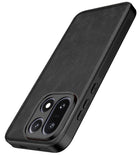Kapa Tux Leather Back Cover for OnePlus 15 | Slim Shockproof Camera Protection Bumper Case (Black)