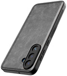 Kapa Tux Leather Back Cover for Samsung Galaxy M36 / F36 5G | Slim Shockproof Camera Protection Bumper Case (Grey)