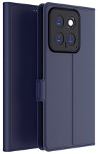 Kapa Noble Slim Magnetic Leather Flip Case Cover for Xiaomi 14 (5G) | Card Holder Stand Flip Wallet Case (Blue)