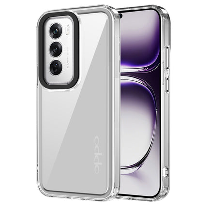 Kapa Warrior Acrylic Clear Back Cover For Oppo Reno 12 (5G) | Slim Shockproof [Military Grade Protection] Hybrid Bumper Case (Clear Sides)