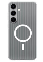 Kapa Matte Magnetic Wave Grip Back Cover for Samsung Galaxy S25 PLUS | [MagSafe Compatible] Wireless charging, Slim, Metal Buttons, Frosted Back Case (White)