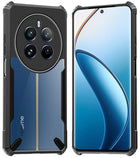 Kapa Bull Clear Back Cover for Realme 12 PRO / 12 PRO PLUS | [Military Grade Protection] Shock Proof Slim Hybrid Bumper Case (Black)