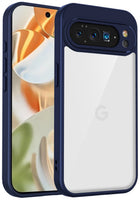 Kapa Hawkeye Clear Slim Tough Back Cover for Google Pixel 10 Pro | Camera Lens Protector Anti Yellow Shockproof Clear Hybrid Case Cover (Blue) - Mobizang