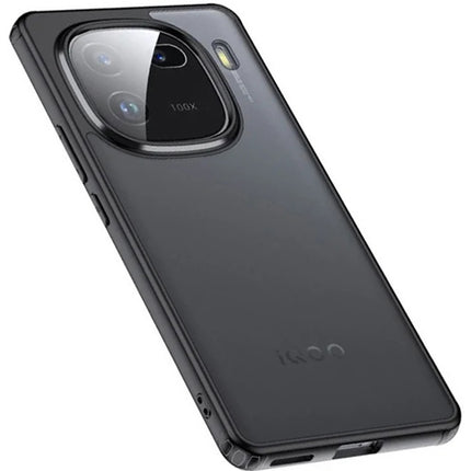 Kapa Shield Frosted Acrylic Back Shock Proof Case Cover for IQOO 12 (Black) - Mobizang