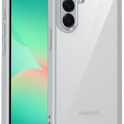 Kapa Hawkeye Clear Slim Tough Back Cover for Samsung Galaxy M36 / F36 5G | Camera Lens Protector Anti Yellow Shockproof Clear Hybrid Case Cover (Grey Sides)