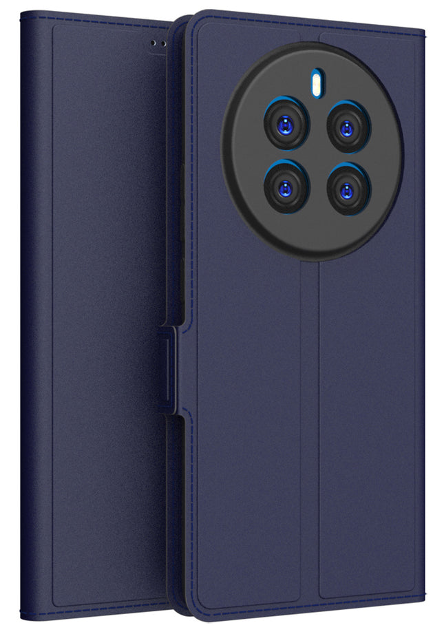 Kapa Noble Slim Magnetic Leather Flip Case Cover for Realme 12 Pro / 12 Pro Plus | Card Holder Stand Flip Wallet Case (Blue) - Mobizang
