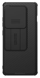KAPA Camshield Back Cover for OnePlus 12R | Inbuilt Slider Shockproof Lens Protection Case (Black) - Mobizang