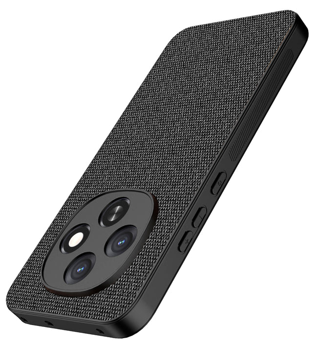 Kapa Soft Full Fabric Protective Back Case Cover for Oppo F31 Pro 5G | Shockproof Slim Hard Anti Slip Back Case (Black) - Mobizang