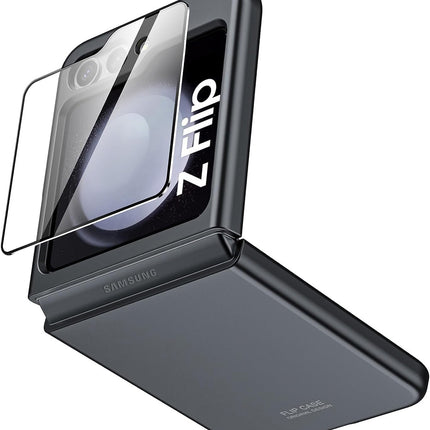 Kapa Ultra Thin Back Case for Samsung Galaxy Flip6 / Z Flip 6 | With [Inbuilt Glass]  Full Body Protection Hard Back Cover (Black)