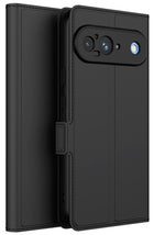 Kapa Noble Slim Magnetic Leather Flip Case Cover for Google Pixel 9 | Card Holder Stand Flip Wallet Case (Black)