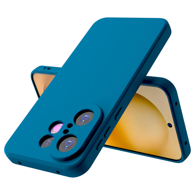 Kapa Matte Protective Lens Flexible Back Cover for Vivo X200 FE 5G | Slim Silicone with Soft Lining Shockproof Full Body Bumper Case (Blue)
