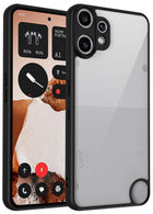 Kapa Hawkeye Clear Slim Tough Back Cover for CMF Phone 2 PRO | Camera Lens Protector Anti Yellow Shockproof Clear Hybrid Case Cover (Black) - Mobizang