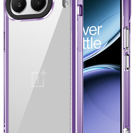 Kapa Warrior Acrylic Clear Back Cover For OnePlus Nord 4 | Slim Shockproof [Military Grade Protection] Hybrid Bumper Case (Purple Sides)