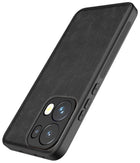 Kapa Tux Leather Back Cover for Oppo Reno 13 Pro | Slim Shockproof Camera Protection Bumper Case (Black) - Mobizang