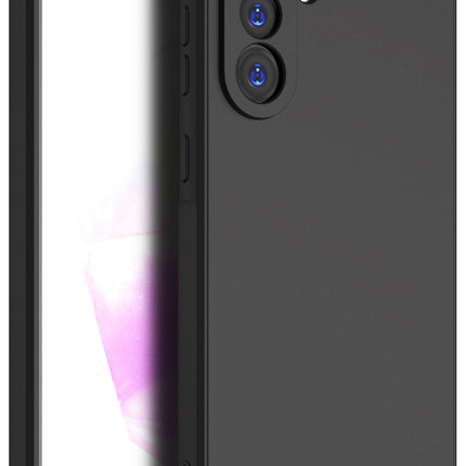 Kapa Matte Protective Lens Flexible Back Cover for Samsung Galaxy A16 | Slim Silicone with Soft Lining Shockproof Full Body Bumper Case (Black) - Mobizang
