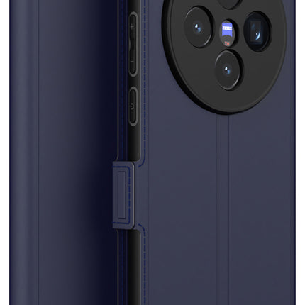 Kapa Noble Slim Magnetic Leather Flip Case Cover for Vivo X200 (5G) | Card Holder Stand Flip Wallet Case (Blue)