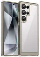 Kapa Unicorn Acrylic Clear Back Cover For Samsung Galaxy S25 Ultra | Slim Shockproof [Military Grade Protection] Hybrid Bumper Case (Grey Sides)
