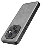Kapa Tux Leather Back Cover for Oppo F31 Pro 5G | Slim Shockproof Camera Protection Bumper Case (Grey)