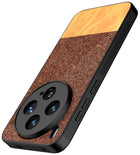 Kapa Soft Fabric & Leather Hybrid Protective Back Cover for Vivo X300 5G | Shockproof Slim Hard Anti Slip Back Case (Brown)